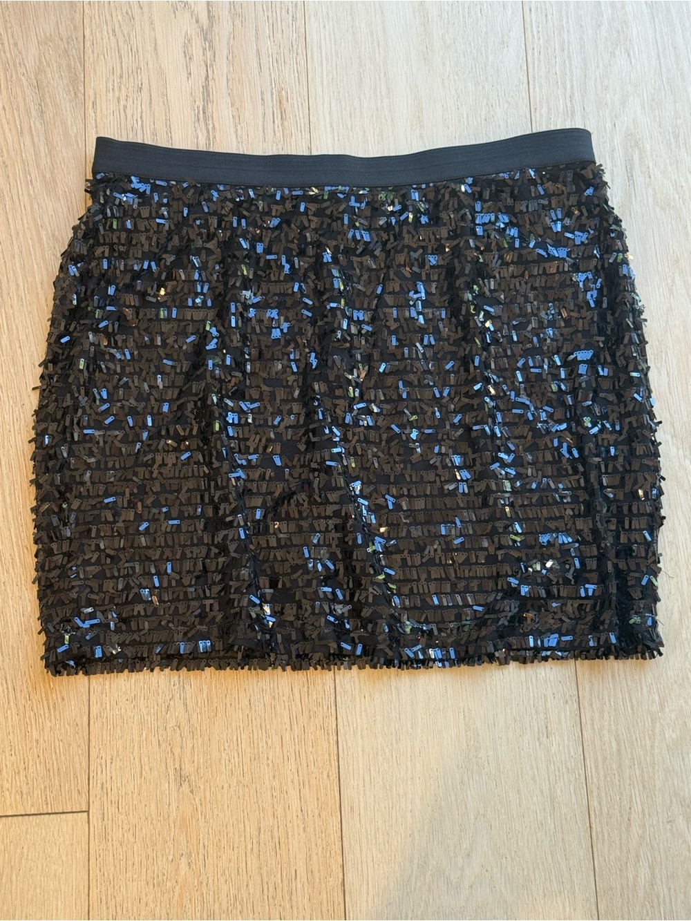 Black Textured Sequin Mini Skirt Euro Night Out | Chic Sparkle | Party Festival - Picture 8 of 8